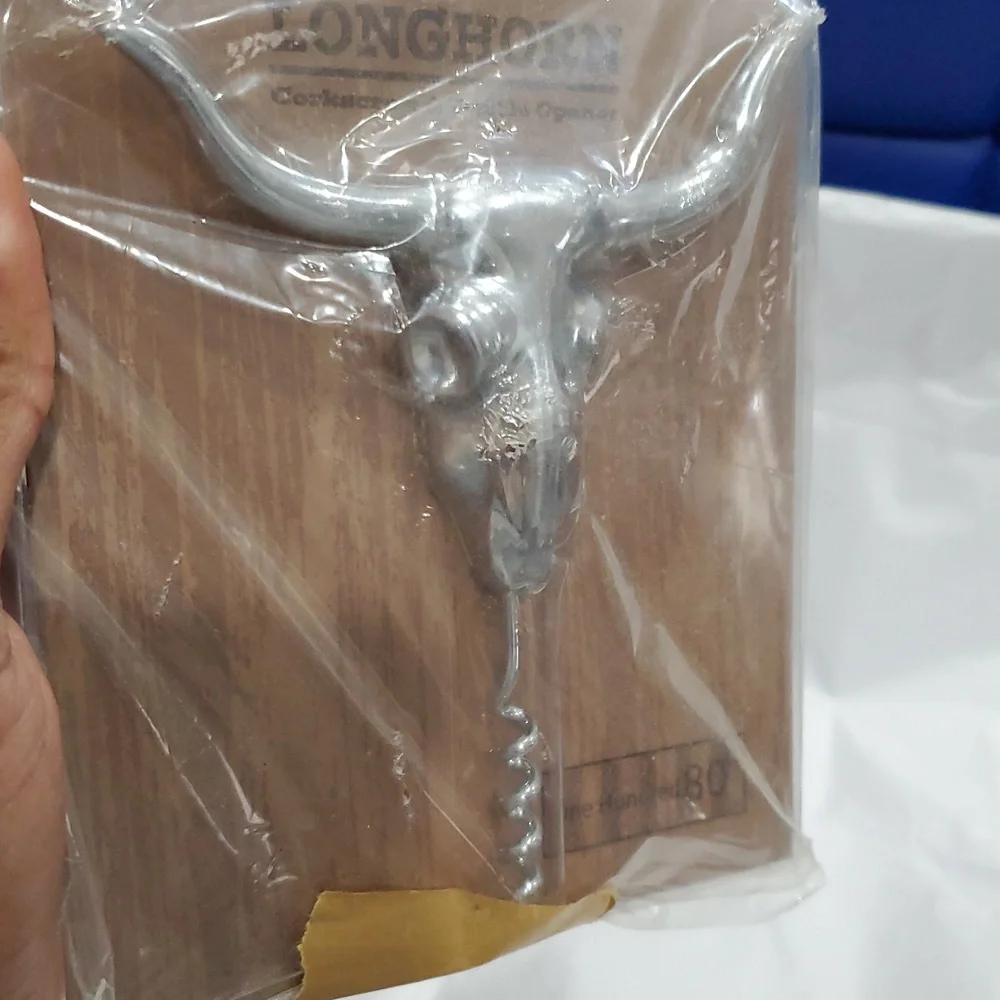 Longhorn stainless steel corkscrew and bottle opener brand‎ new